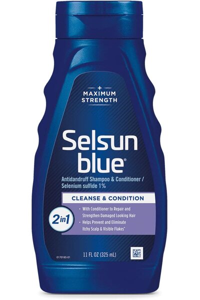 SANOFİ Selsun Blue Șampon și Balsam 2-în-1, Sulfură de Seleniu 1%, 325ml