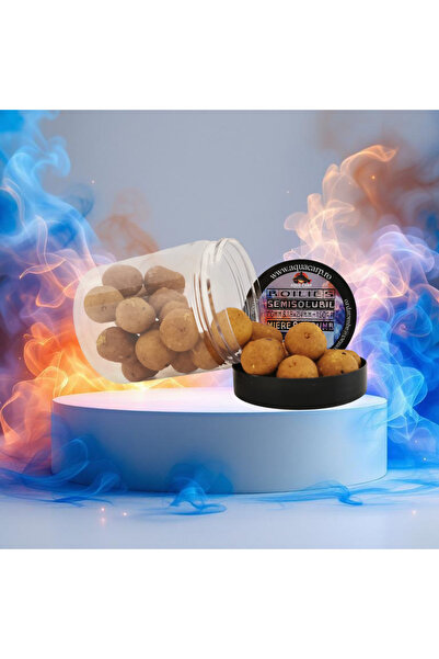 AQUA CARP Boilies Carlig Semisolubil 20MM & 18x24MM Miere & Porumb 150GR
