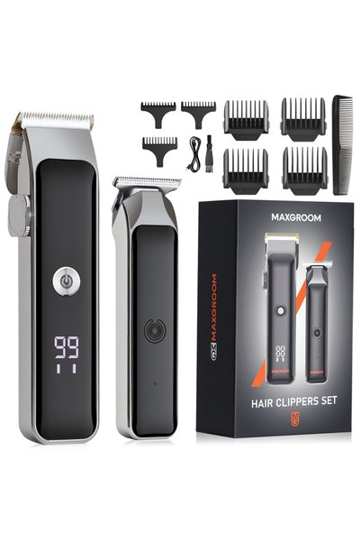 MAXGROOM M608 Set 2-în-1 Mașină de tuns și Trimmer, 8500 RPM, USB-C, Negru