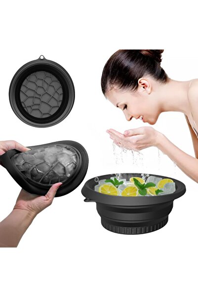 Arabest Foldable Silicone Ice-Filled Washbasin,Portable Quick-Cooling Facial ...