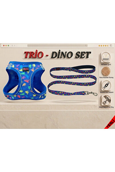Trio Air -Mesh Küçük ve Orta Irk Kedi Köpek Göğüs Tasması Yumuşak, Nefes Alab...