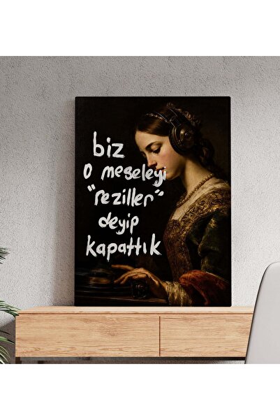 Bk Gift Vintage Klasik Sanat Esprili Sözlü Dekoratif Kanvas Tablo - 40