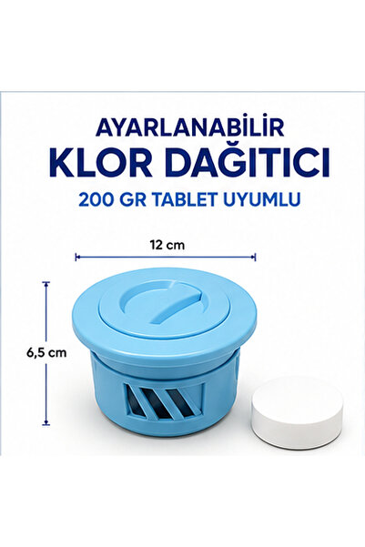 Naturazone Havuz & Jakuzi Klor Dağıtıcı – 200 Gr Tablet Uyumlu Yüzer Dispenser