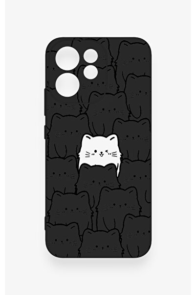 Vip Case Oppo Reno 15F Uyumlu Many Cats Desenli Silikon Kılıf