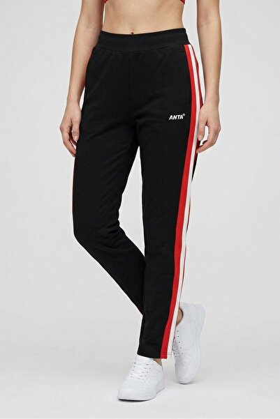 Anta Women Regular Fit Outdoor Sweatpants, Black