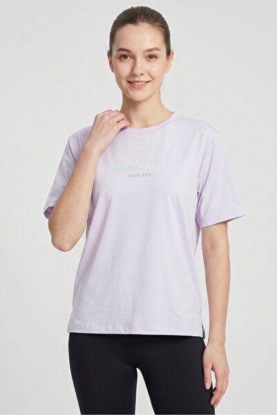 Anta Women Sportswear Fit Short Sleeve Outdoor T-Shirt, Purple