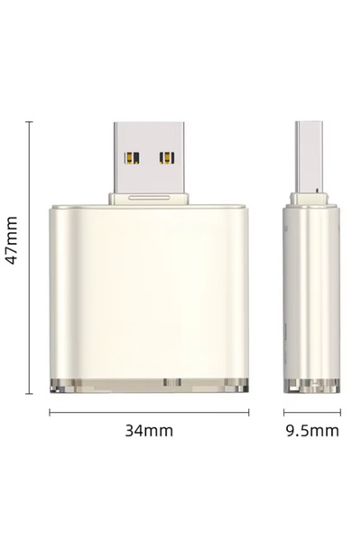 Alfais 6082 Usb 3.0 2 Port Hafıza Kartı Okuyucu SD SDXC NM Çoklu Kart Dönüştürücü
