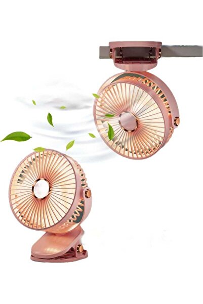 Axpeih USB Rechargeable Mini Fan with LED Light, 2400mAh Portable Desk Fan, 3...