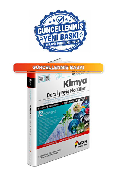 Aydın Yayınları 9.Sınıf Kimya Ders İşleyiş Modülleri 2027 Yeni Baskı Maarif M...