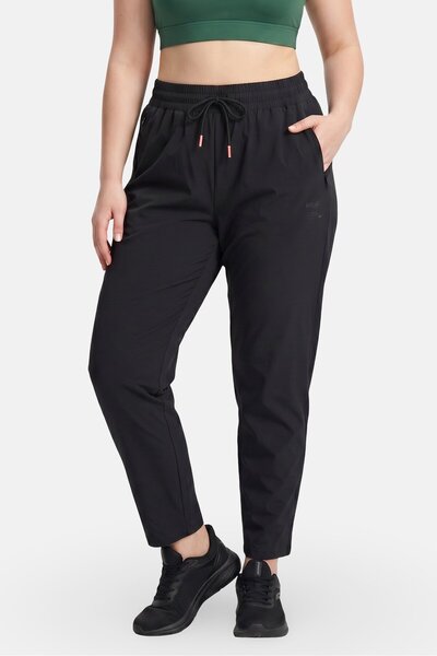 Anta Women Regular Fit Training Track Pants, Black