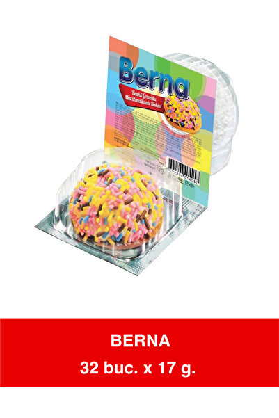 ŞİMŞEK Berna Puf – Biscuiți cu Marshmallow și Granule Colorate – 17g x 32