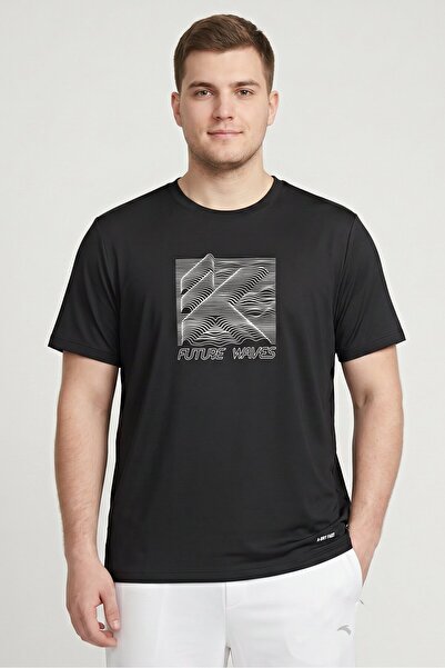 Anta Men Sportswear Fit Short Sleeve Outdoor T-Shirt, Black