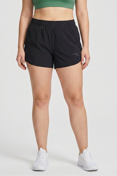 Anta Women Regular Fit Running Shorts, Black