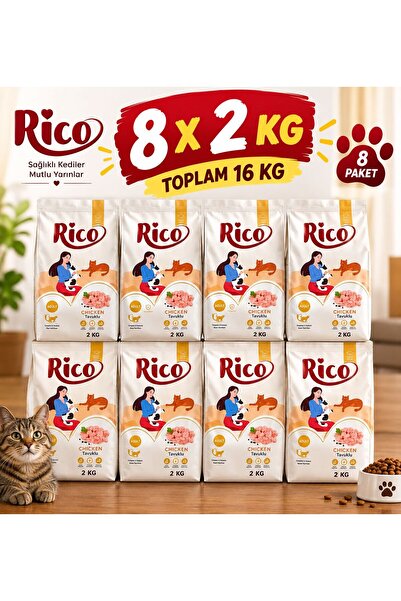 Rico Tavuklu Yetişkin Kedi Maması 2 Kg