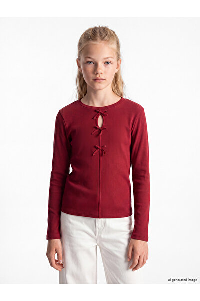 LC Waikiki I Zero Roba Yaka Bow Detail Girl's T-Shirt from Freezen Store