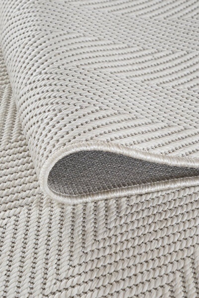 Estiva Home Yalın Dört Mevsim Beyaz Sisal Modern Halı Makinada Yıkanabilir To...