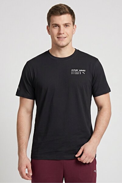 Anta Men Sportswear Fit Short Sleeve Outdoor T-Shirt, Black