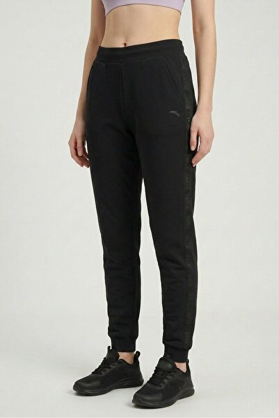 Anta Women Regular Fit Training Sweatpants, Black