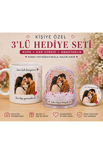 Sultan magnet hediyelik Kişiye Özel 3’lü Hediye Seti – Sevgiliye, Eşe, Arkada...