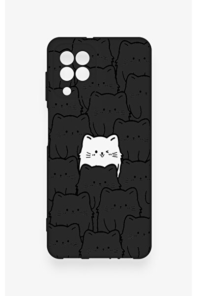 Vip Case Samsung A22 Uyumlu Many Cats Desenli Silikon Kılıf