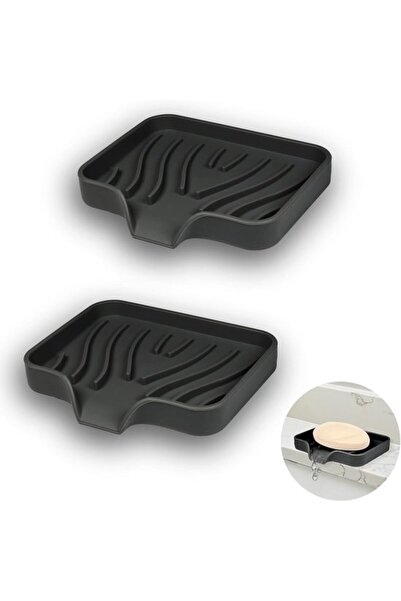 Morvena Picks 2 vase de sapun din silicon cu scurgere pentru baie si bucatarie