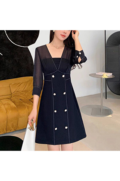 dorbe Women's Black A-line Dress