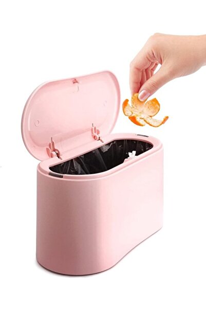 Morvena Picks Mini coș de gunoi de birou din plastic pentru blat, pentru baie...