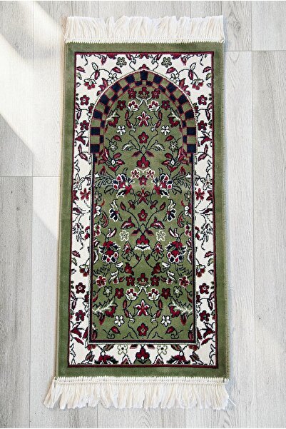 ihvan online Ravza Patterned Small Size Prayer Rug - Khaki