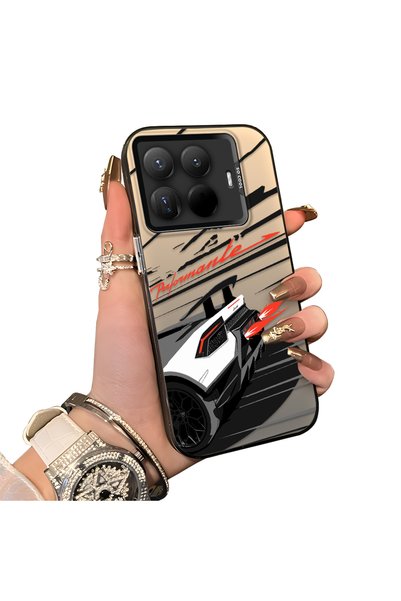 ucuc Xiaomi Mi 15t Pro Compatible Stylish Racing Car Pattern Acrylic Back Pan...