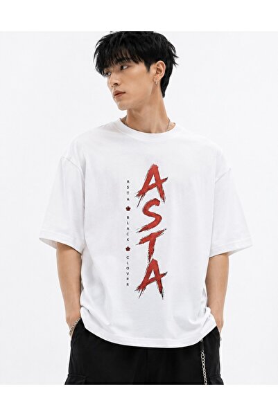 dompulerimoda Black Clover Asta Anime Oversize Unisex T-Shirt - Front Print &...