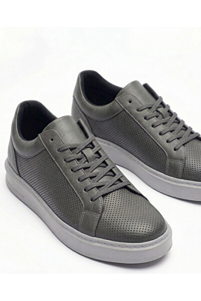 ERDOĞAN TULGAR Genuine Leather High Eva Sole Anthracite Color Sports Shoes Te...