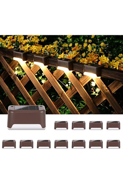 Morvena Picks Lumini solare de exterior, pachet de 12, faruri scari cu lumina...