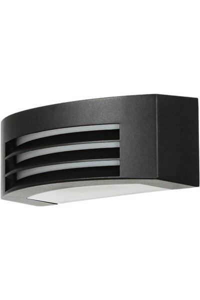 Morvena Picks Aplică de exterior din sticlă din aluminiu neagră IP44 pentru u...