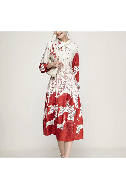 dorbe Women's Red Floral Dress