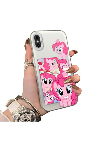 ucuc iPhone X/Xs Compatible Pinkie Pie Multiple Face Expression Printed Hard ...