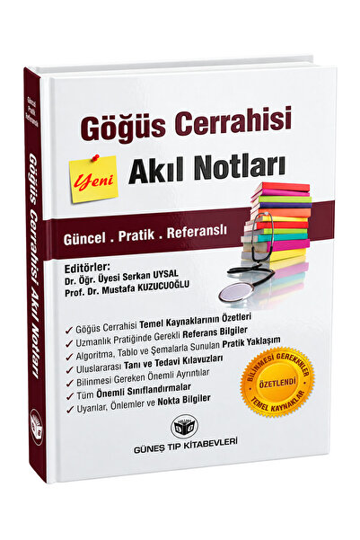 Güneş Tıp Kitabevleri Göğüs Cerrahisi Akıl Notları (QR KODLU VİDEOLU 11 ADET ...