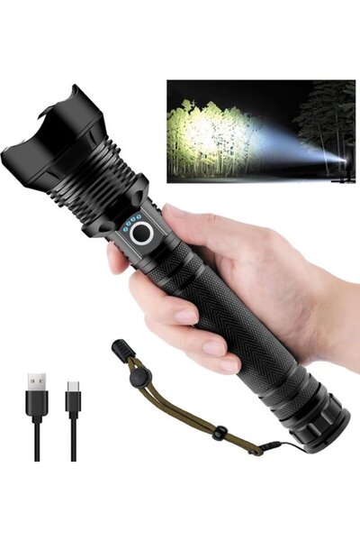 Morvena Picks Lanterna LED super puternică care poate fi încărcată prin USB T...