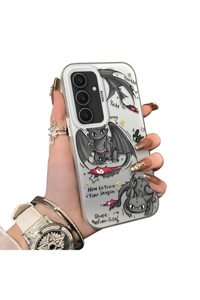 ucuc Samsung Galaxy S24 Plus Compatible Hard Acrylic Back Silicone Edge Lens ...