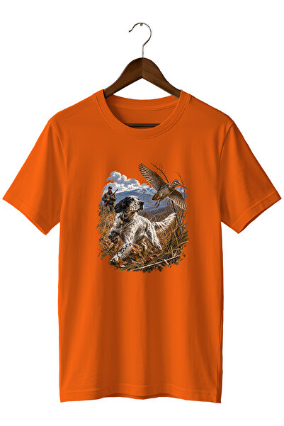 remonz Exclusive Wild Nature Çulluk Setter Illustrated Printed Premium T-Shirt
