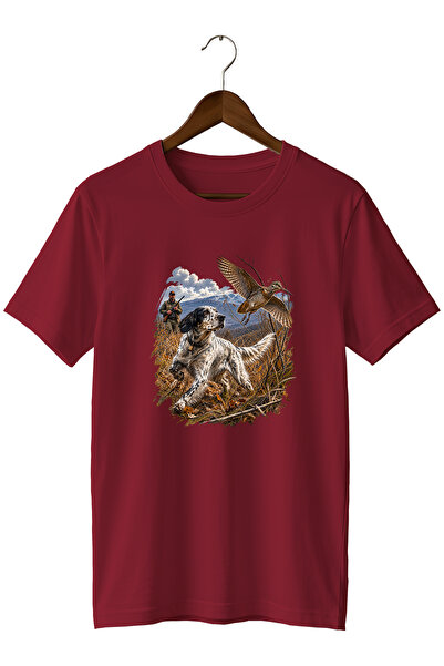 remonz Tricou Premium Imprimat cu Ilustrație Exclusivă Wild Nature Çulluk Setter