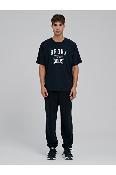 EVERLAST Pantaloni de trening jogger din bumbac cu talie elastică, șnur și im...