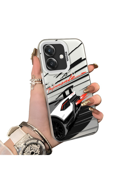 ucuc Oppo A3/A3X 4G/5G Compatible Stylish Racing Car Pattern Acrylic Back Pan...