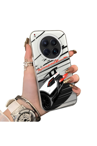 ucuc Tecno Camon 40 Premier Compatible Stylish Racing Car Pattern Acrylic Bac...