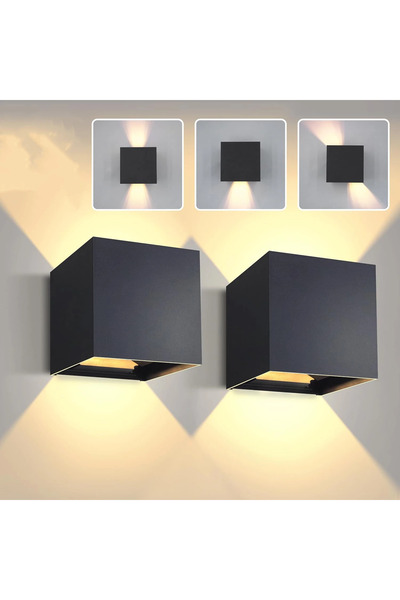 Morvena Picks 2 aplice LED - aplică din aluminiu negru - 5W 3000K alb cald - ...