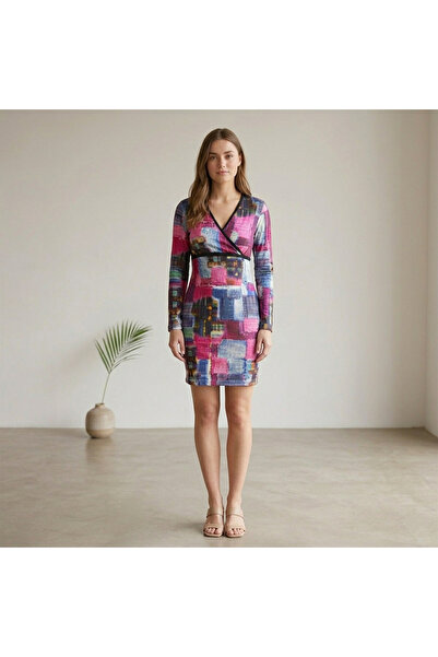 dorbe Women's Geometric pattern Bodycon Long sleeve Dress