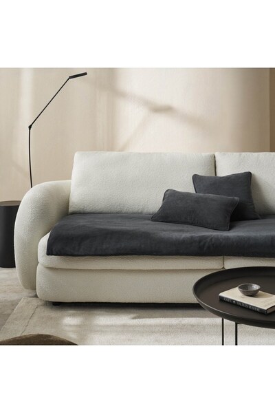 Gofis Home Ριχτάρι Topper Nadinia 137/01 Perl Grey Τριθέσιο