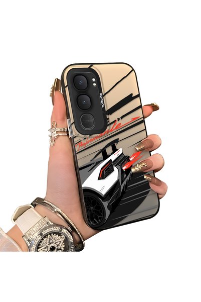 ucuc Vivo Y31/Y21D Compatible Stylish Racing Car Pattern Acrylic Back Panel S...
