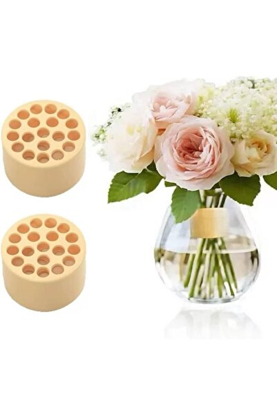Morvena Picks Suport pentru flori din 2 piese - rotund - reutilizabil - cu in...