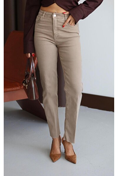 Clothes Fast Pantaloni de damă VIZON, drepți, cu talie înaltă, cu picior decu...