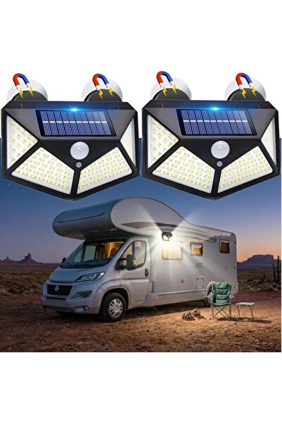 Morvena Picks Set 2 lumini solare magnetice pentru rulote, Iluminare cu senzo...